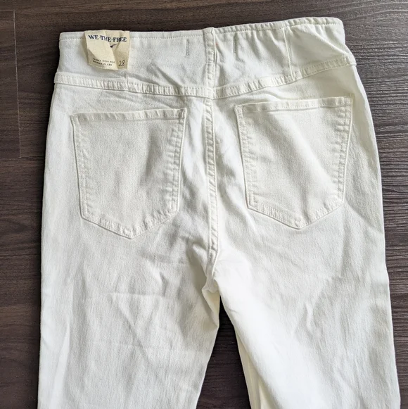 NWOT We The Free Jenny High Rise Flare Pants 28 White Coastal Cowgirl - Picture 8 of 9